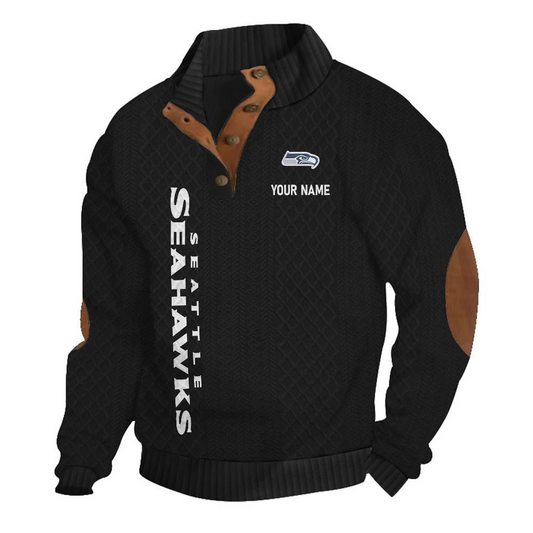 SS NFL Basic Knitted Stand Collar Sweatshirt DDT CTND