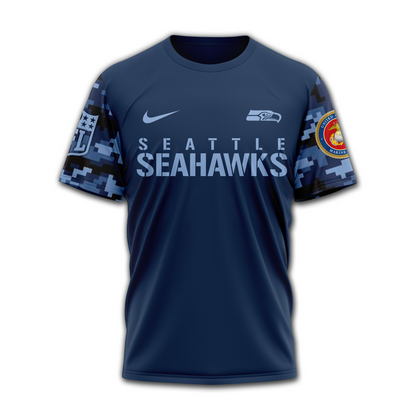 SS Premium NFL Navy Veteran Popeye 3D Shirt DDT CTND