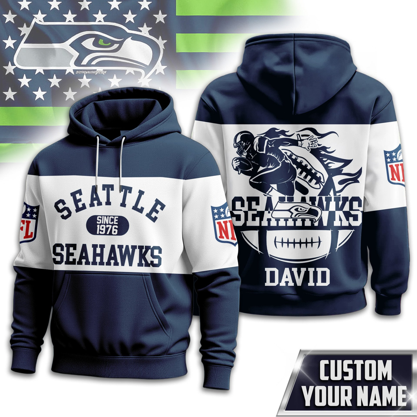 SS Premium NFL Touchdown Spirit Personalized Hoodie DDT CTND