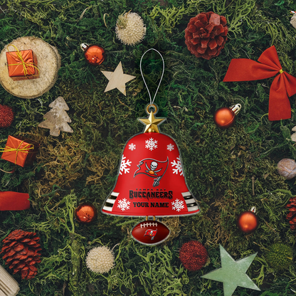 TB x NFL Christmas Bell Ornament Custom Any Name DatND DVT