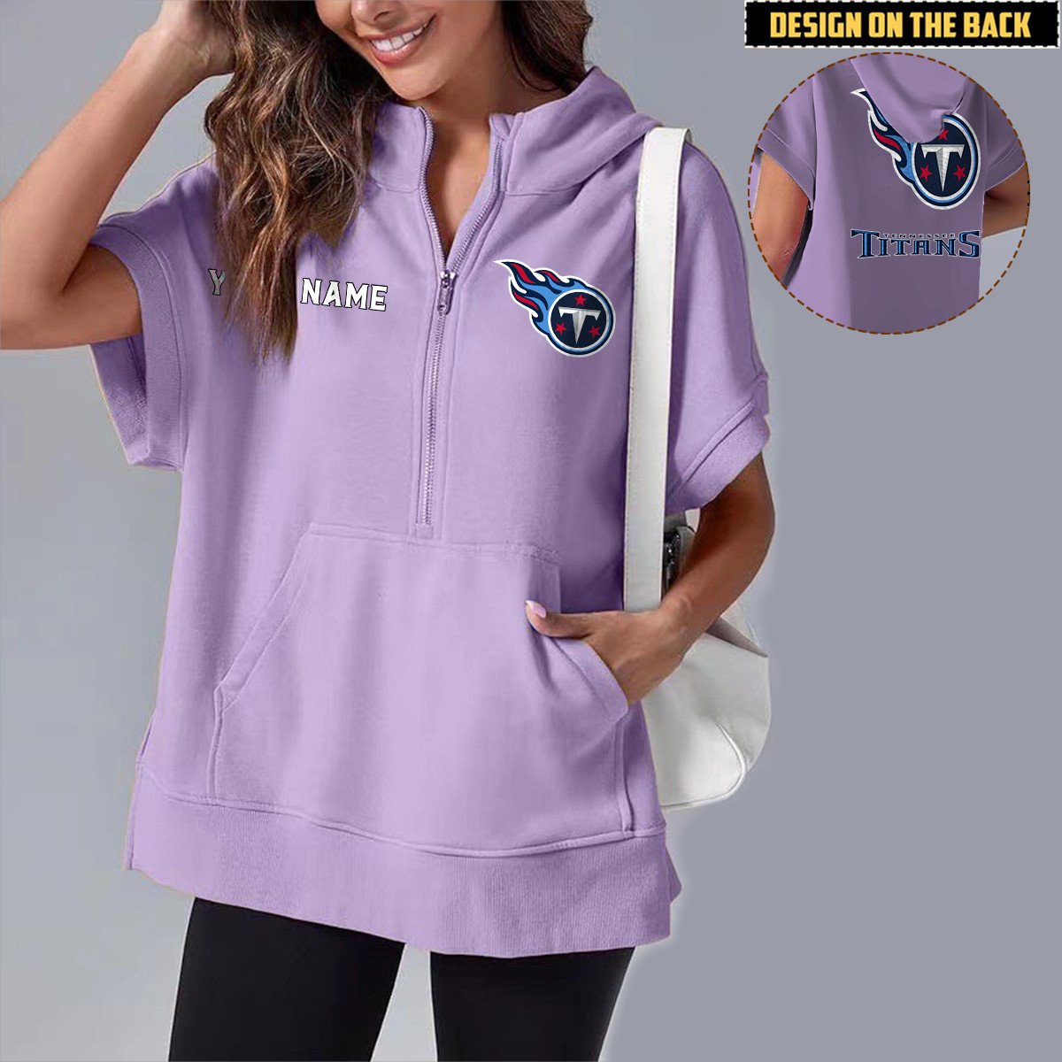 TEN x NFL Short Sleeve Zip Hoodie DATND TANTD