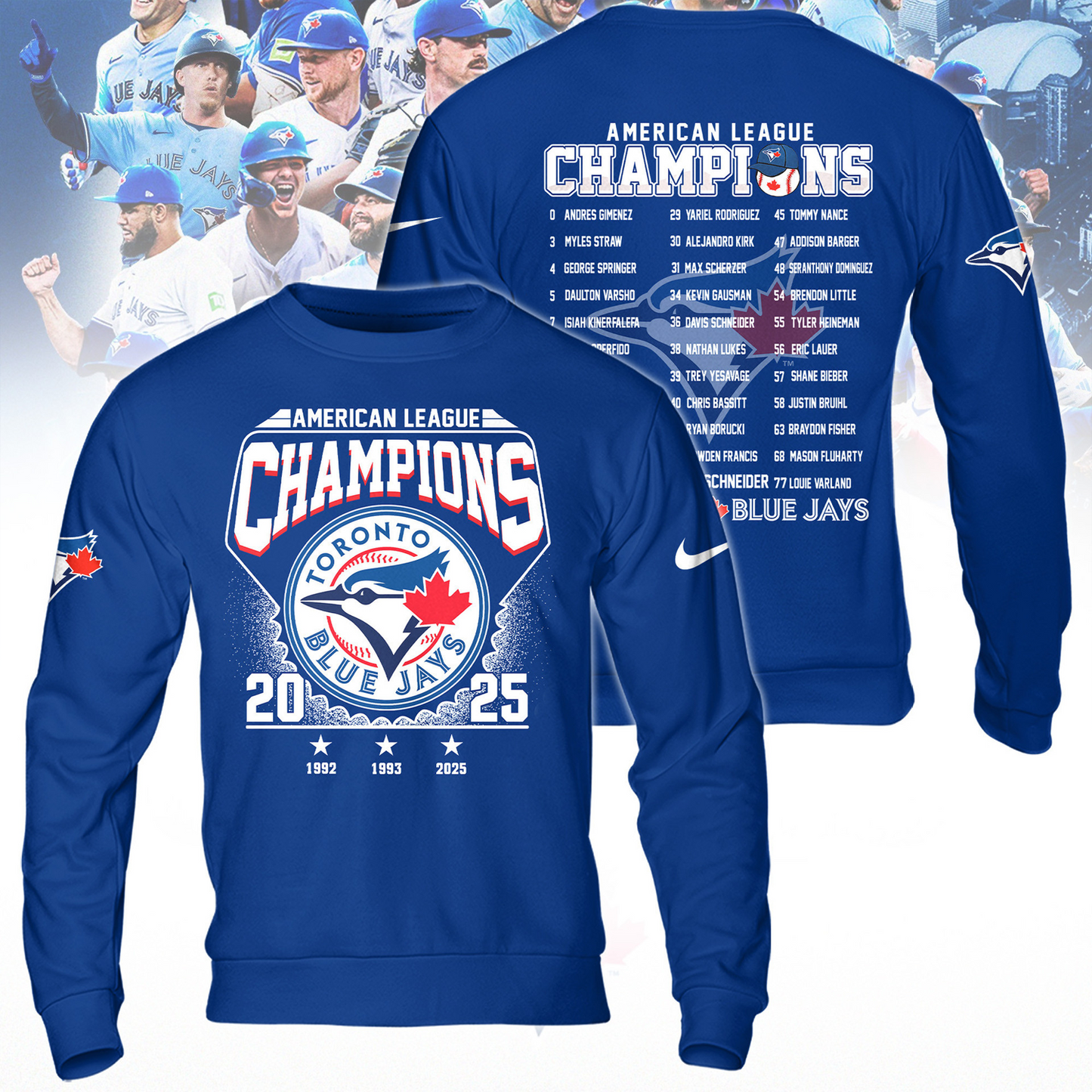 TOR 2025 American League Champions 3D Shirt V2 DatND DVT