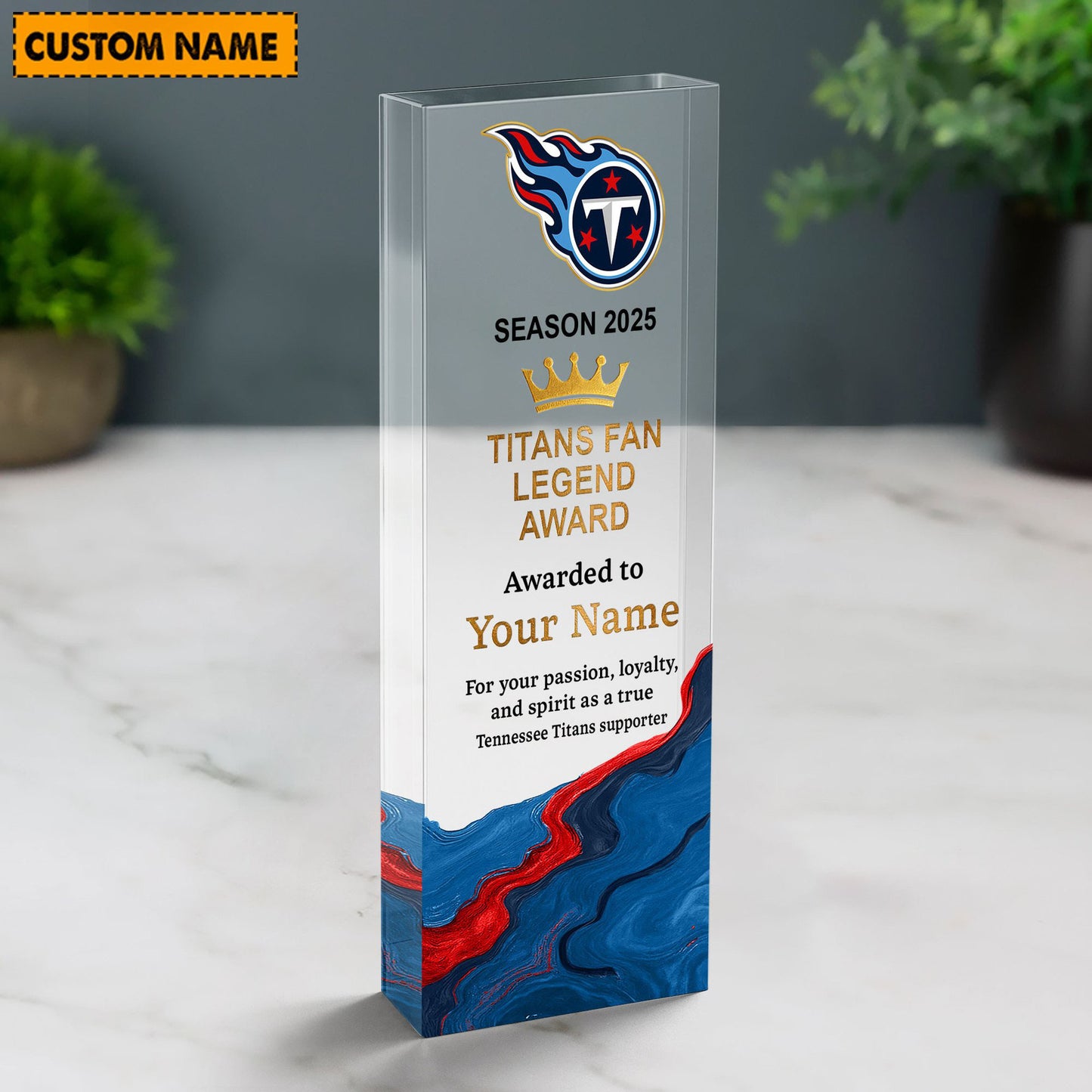 TT NFL Personalized Acrylic Award Plaque Funny Christmas Gift For Family DDT NTL