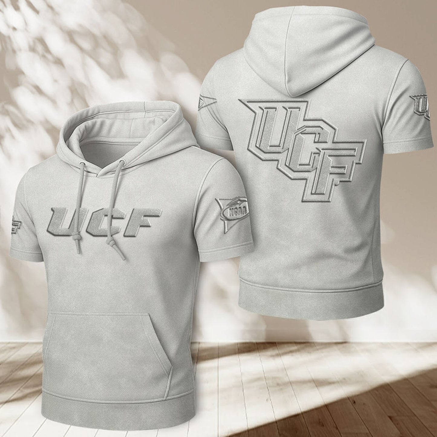 UCF x NCAA Half Sleeve Hoodie T-Shirt DatND ThuongNH