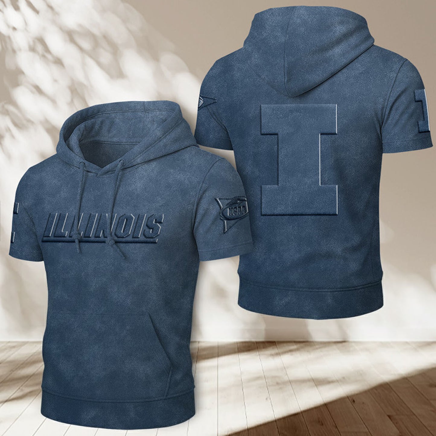 UI x NCAA Half Sleeve Hoodie T-Shirt DatND ThuongNH