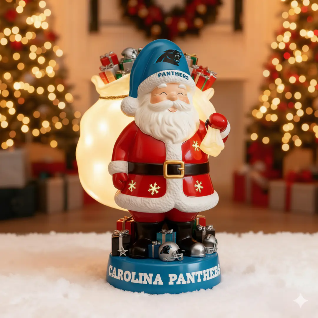 UNIQUE NFL X PATH Santa Claus LED NITE Holiday Statuary NDT NHM
