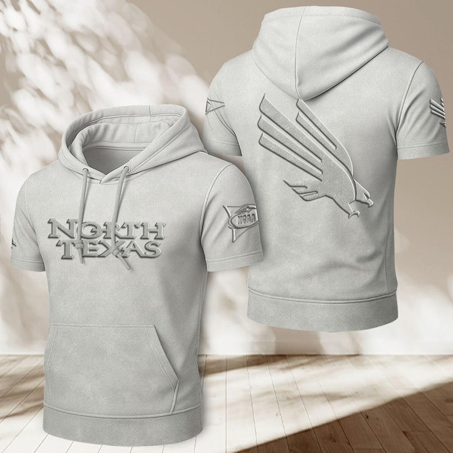 UNT x NCAA Half Sleeve Hoodie T-Shirt DatND ThuongNH