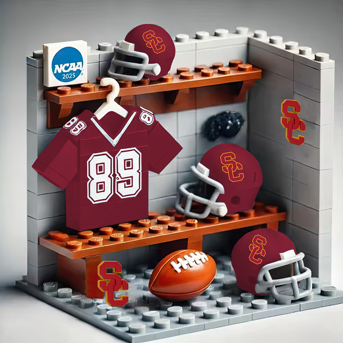 NCAA Teams Custom Building Blocks Creative Peripheral Gift Model Toy Mini Changing Room  DDT CTND