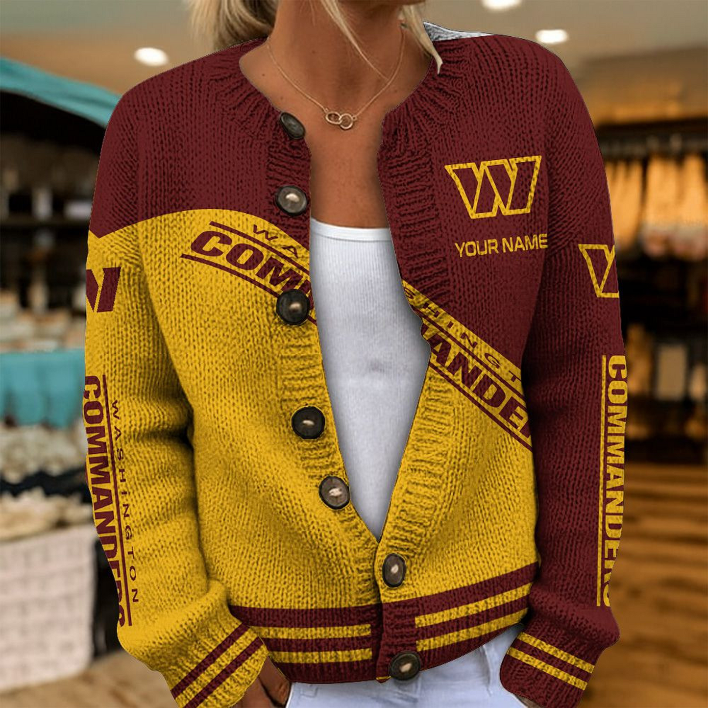 WAS x NFL Knitted Cardigan DATND TANTD