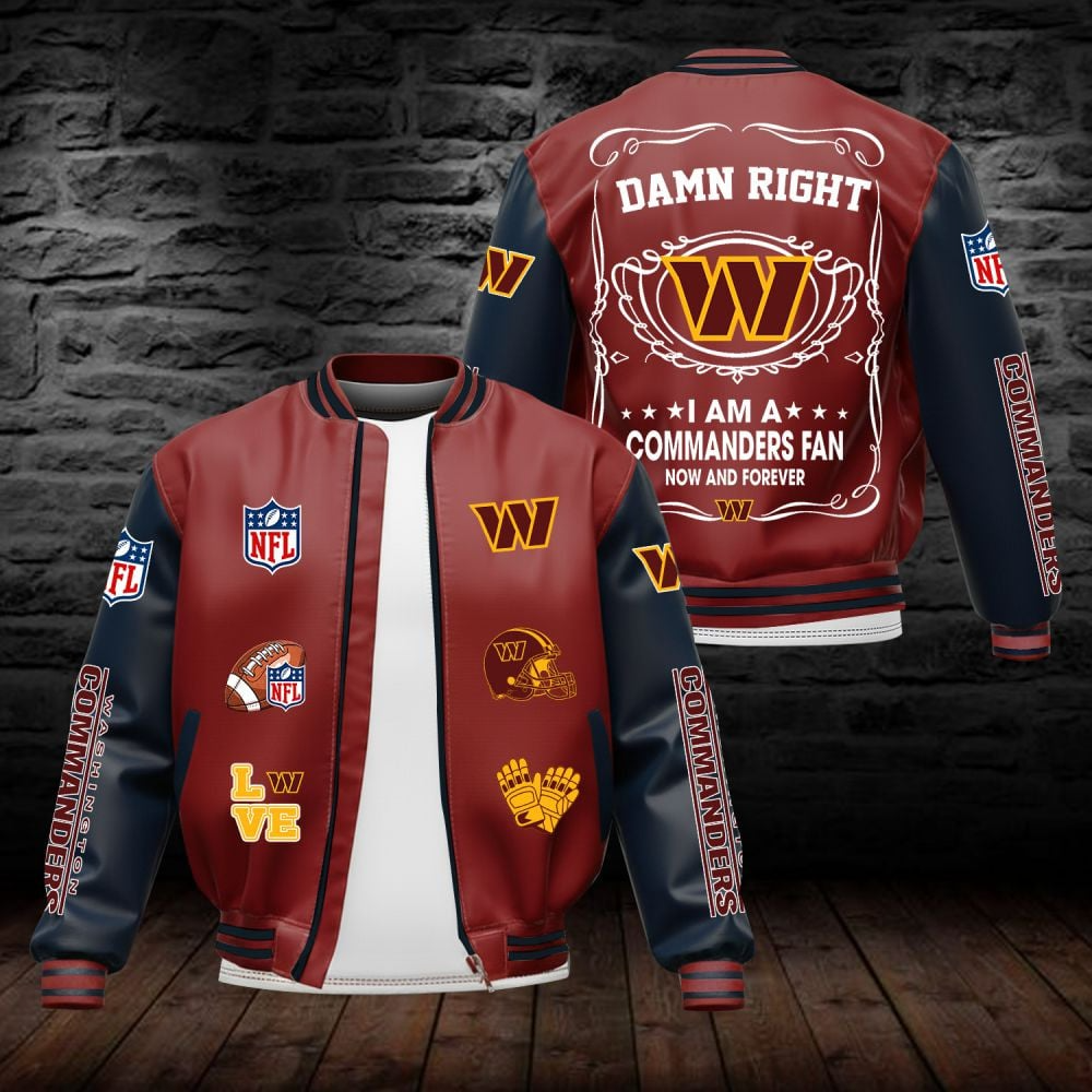 WC NFL Premium Leather Bomber Jacket DDT HLPHUONG