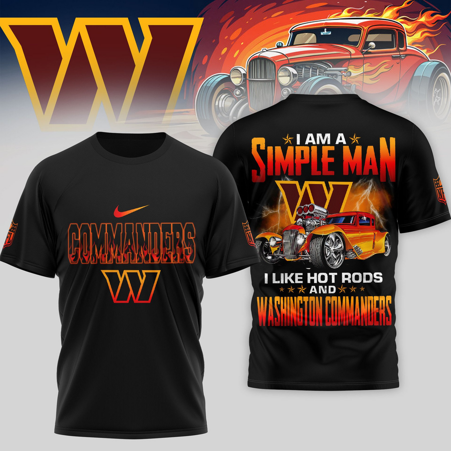 WC Premium NFL Hot Rods 3D Shirt DDT HLPHUONG
