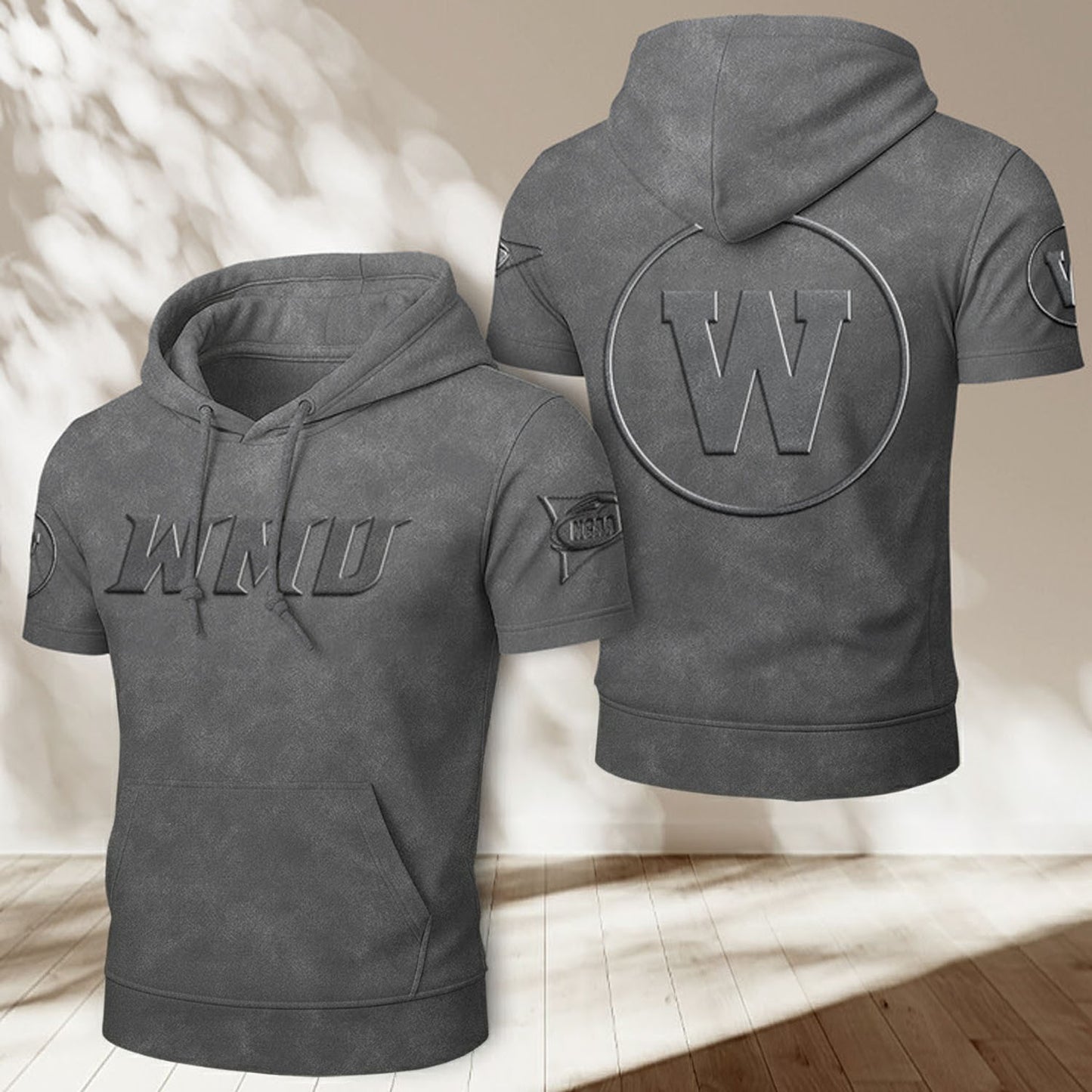 WMU x NCAA Half Sleeve Hoodie T-Shirt DatND ThuongNH