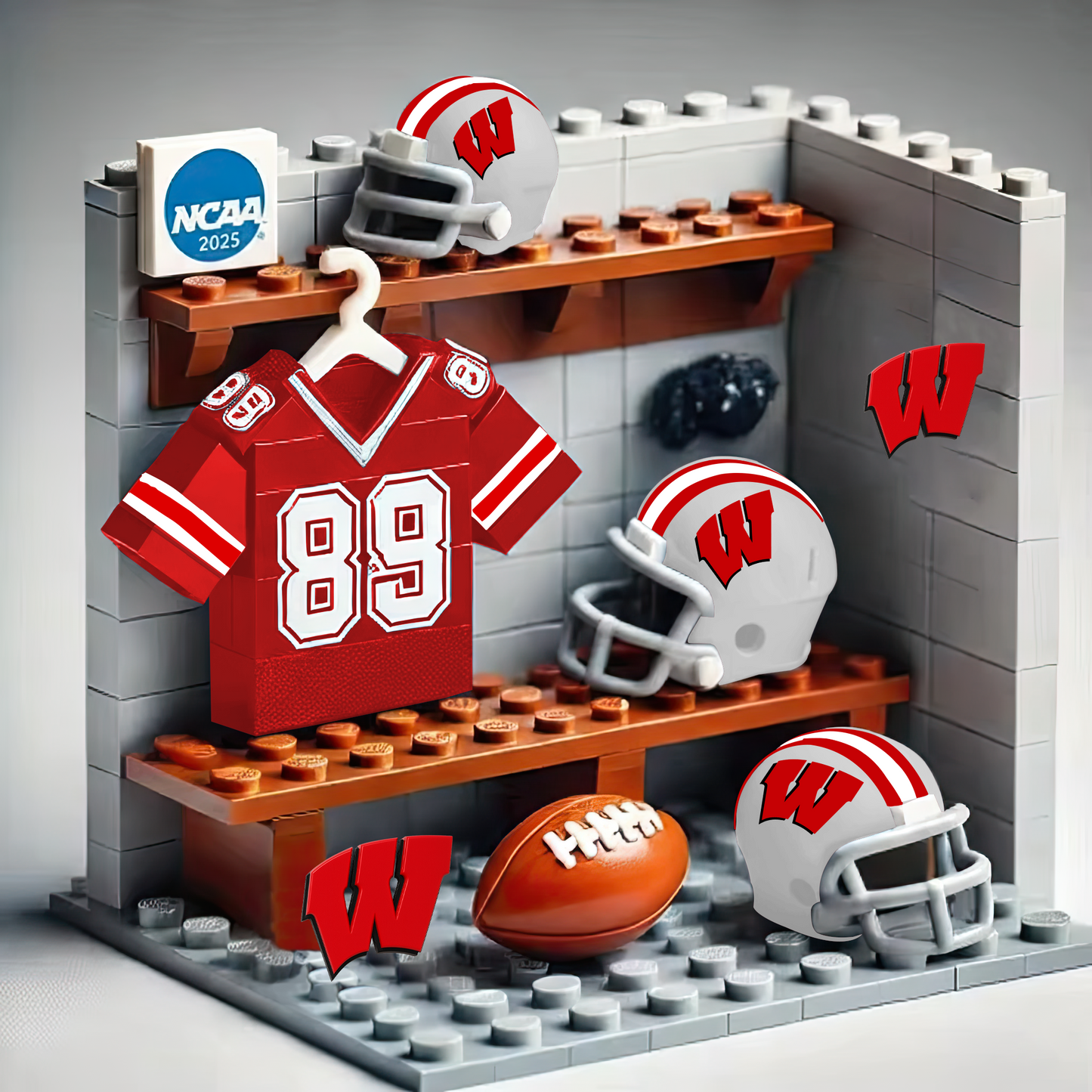 NCAA Teams Custom Building Blocks Creative Peripheral Gift Model Toy Mini Changing Room  DDT CTND