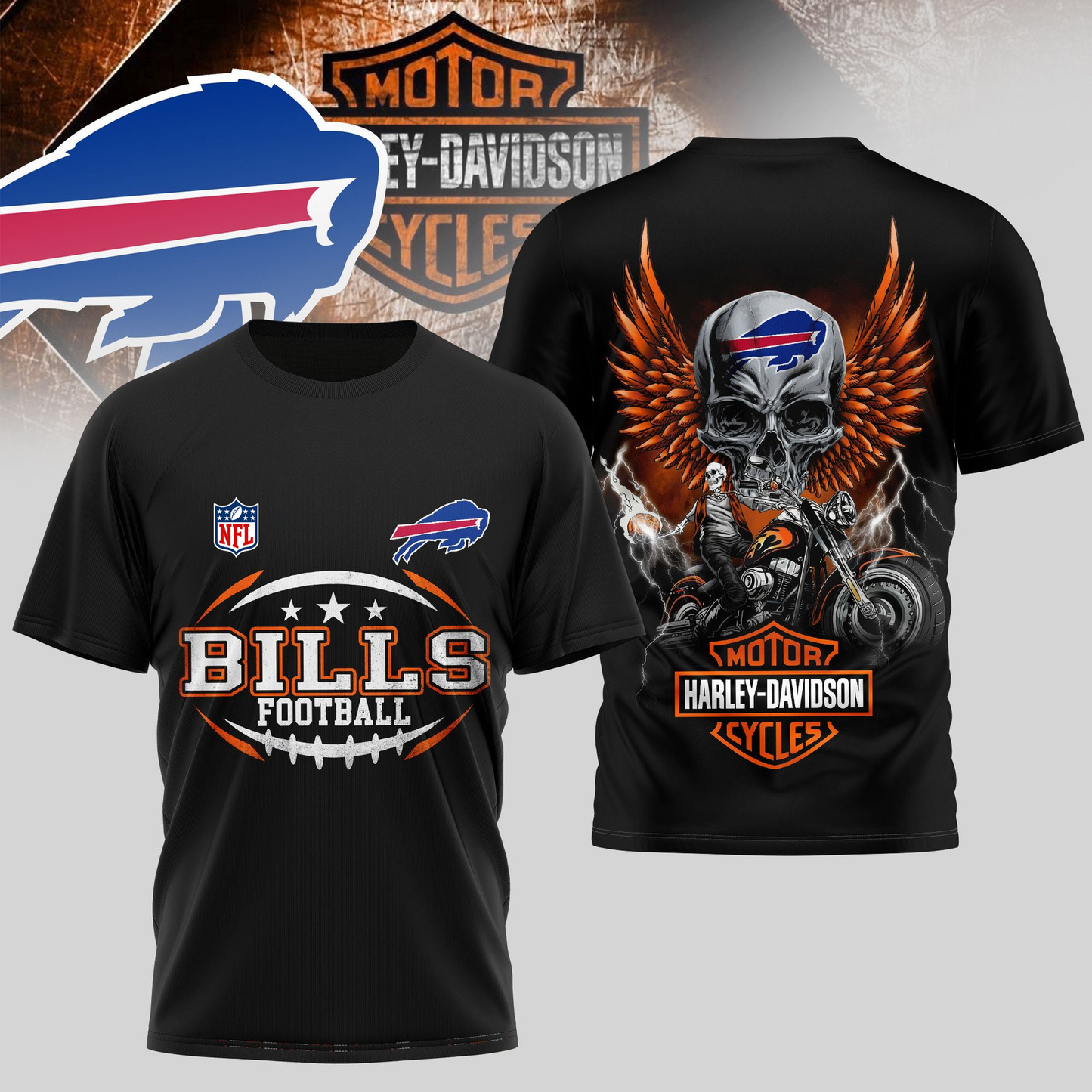 BB Premium NFL Motorcycle 3D Shirt DDT CTND