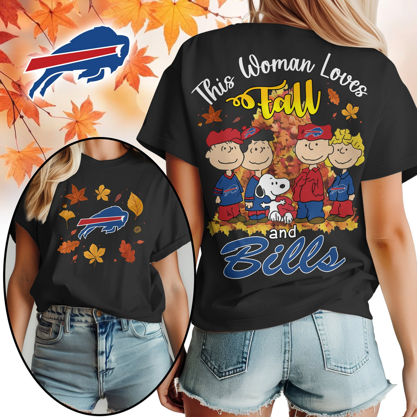BB Premium NFL This Woman loves fall 3D Shirt DDT CTND