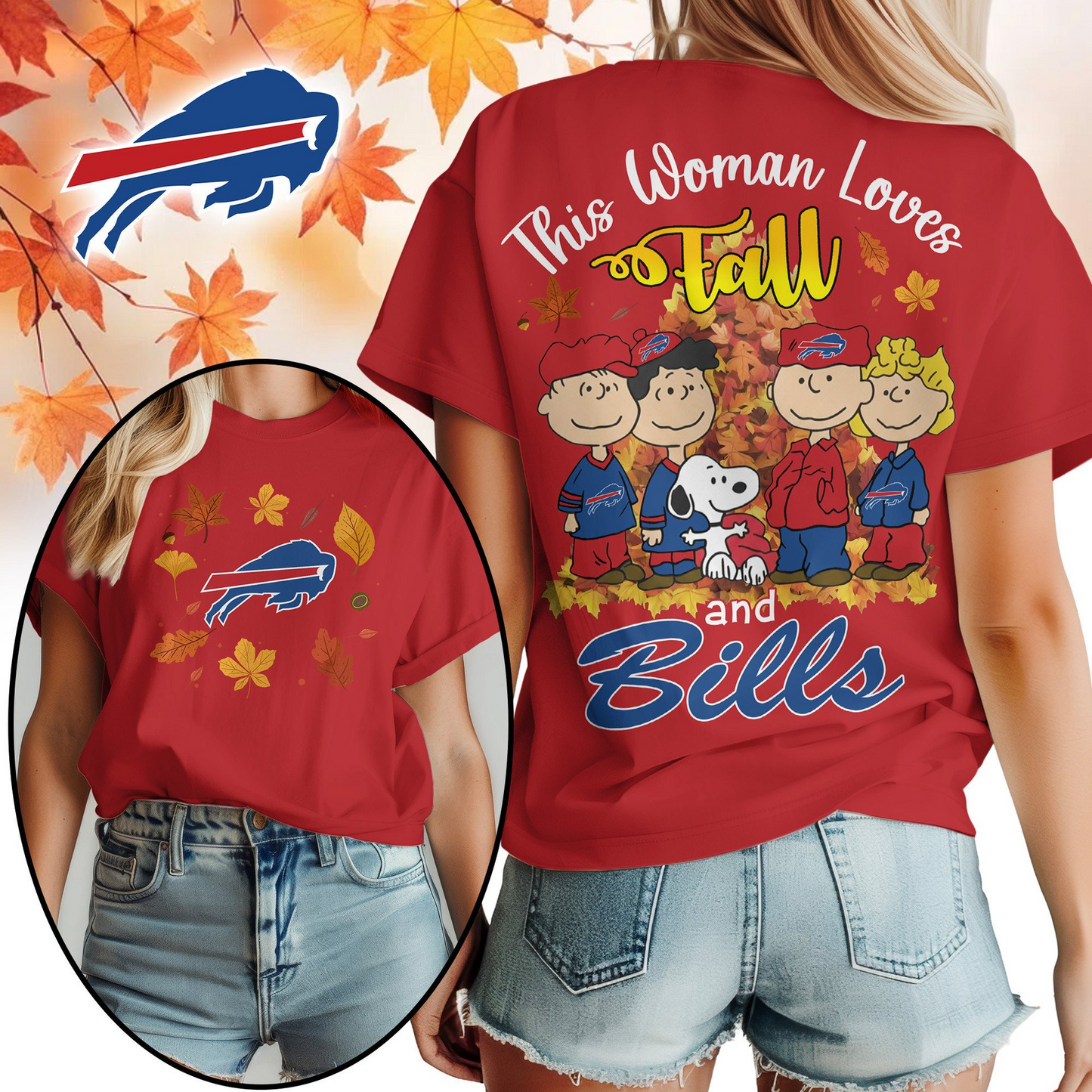 BB Premium NFL This Woman loves fall 3D Shirt DDT CTND