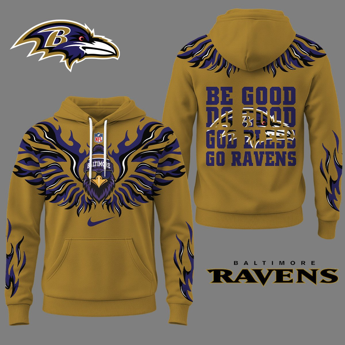 BR Premium NFL Fire Wings 3D Hoodie DDT CTND