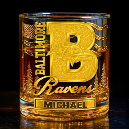 BR Premium NFL Golden Whiskey Fan Glass DDT HLPhuong