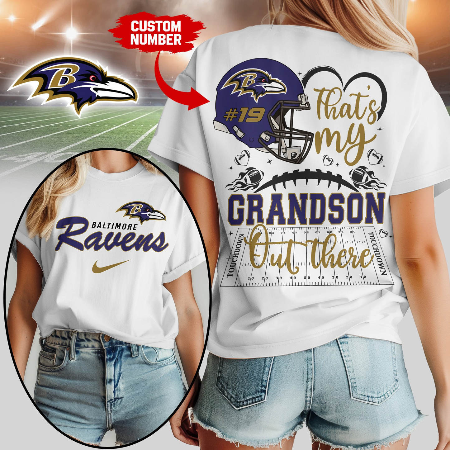 BR Premium NFL That My Grandson Out There Shirt DDT NTL