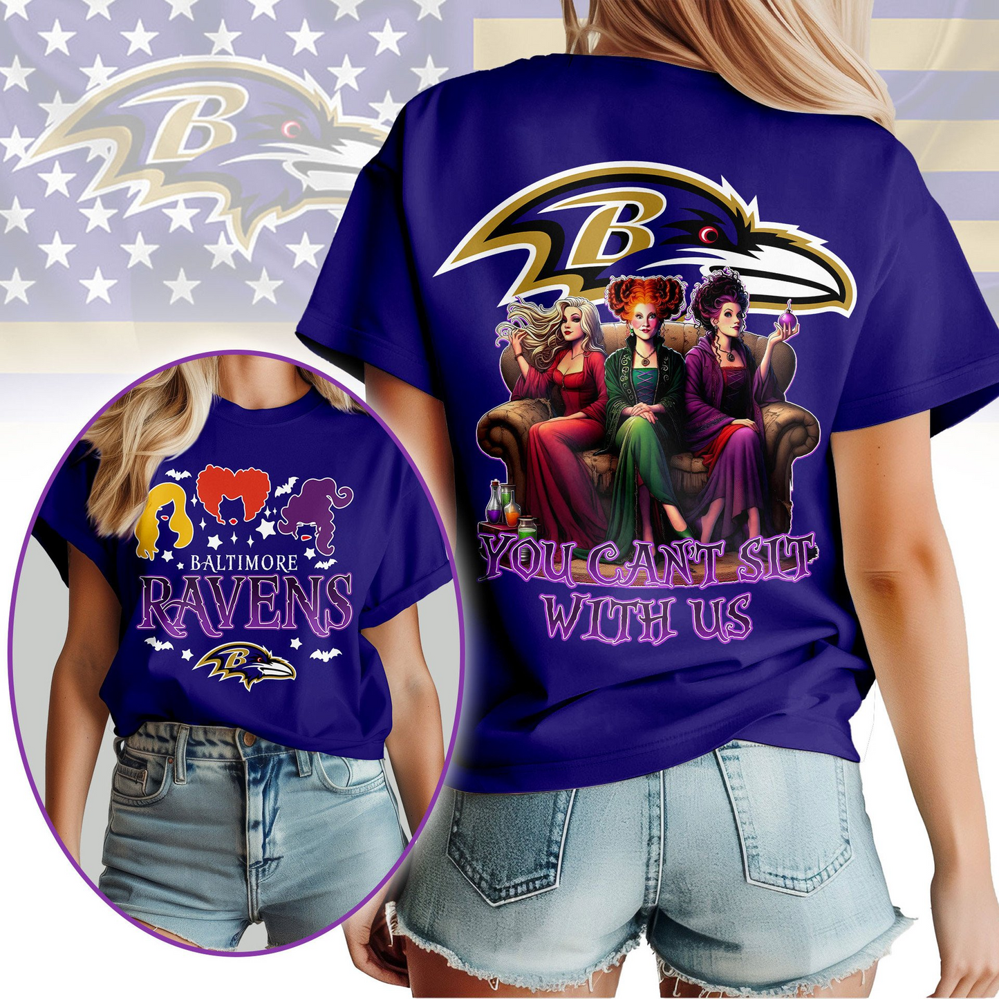 BR Premium NFL You Can't Sit With Us 3D T-shirt DDT NTL