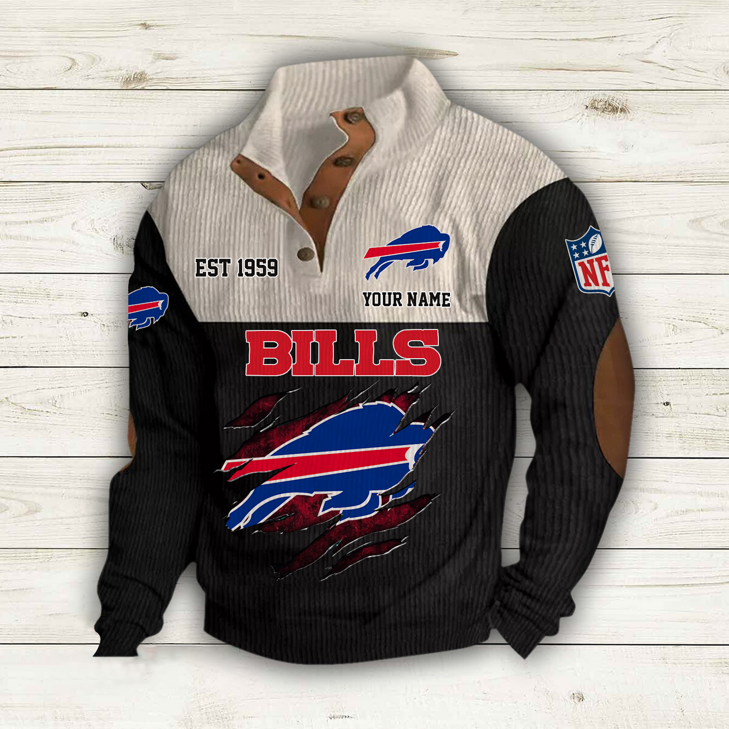 BUF x NFL Custom Name Sport Sweatshirt DatND DVT