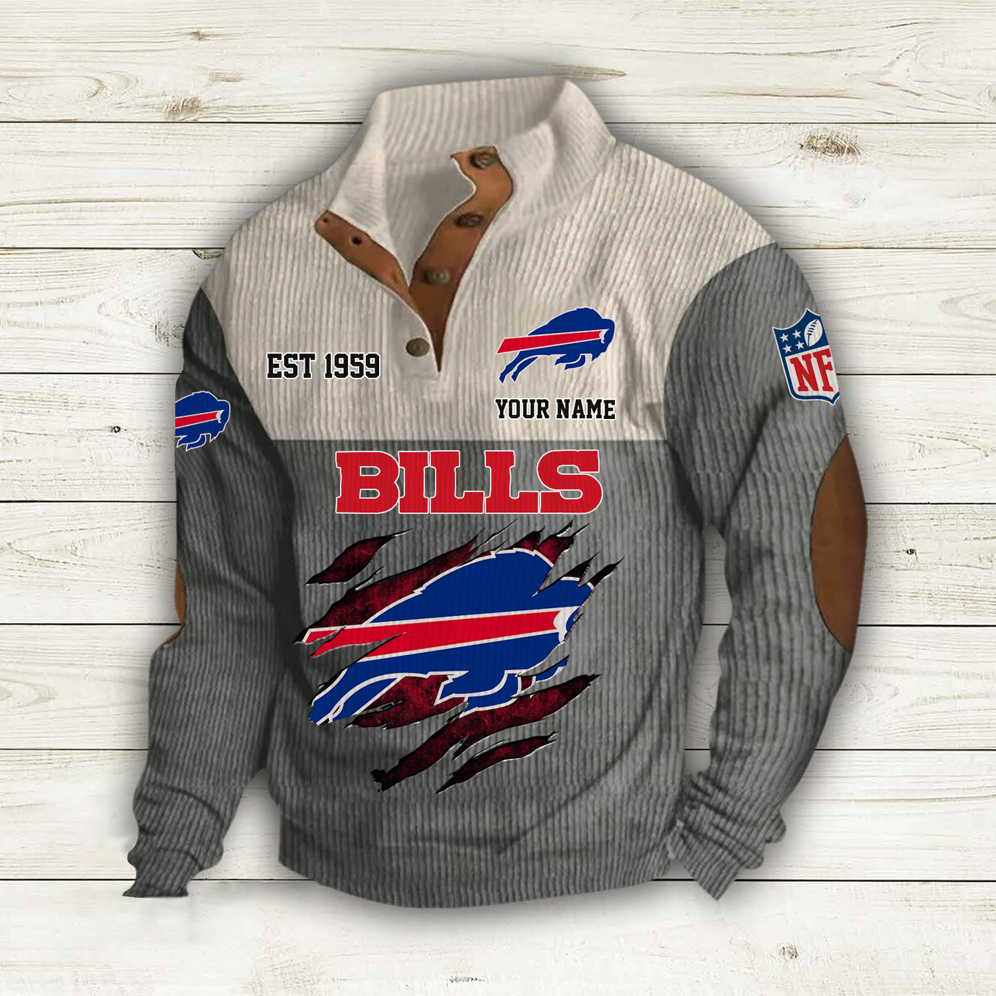 BUF x NFL Custom Name Sport Sweatshirt DatND DVT