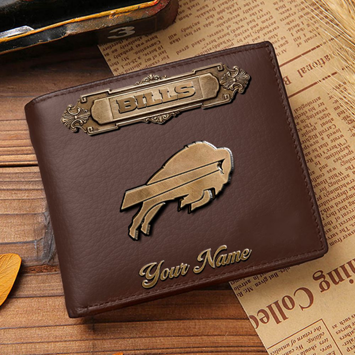 BUF x NFL Premium Leather Wallet DatND DVT