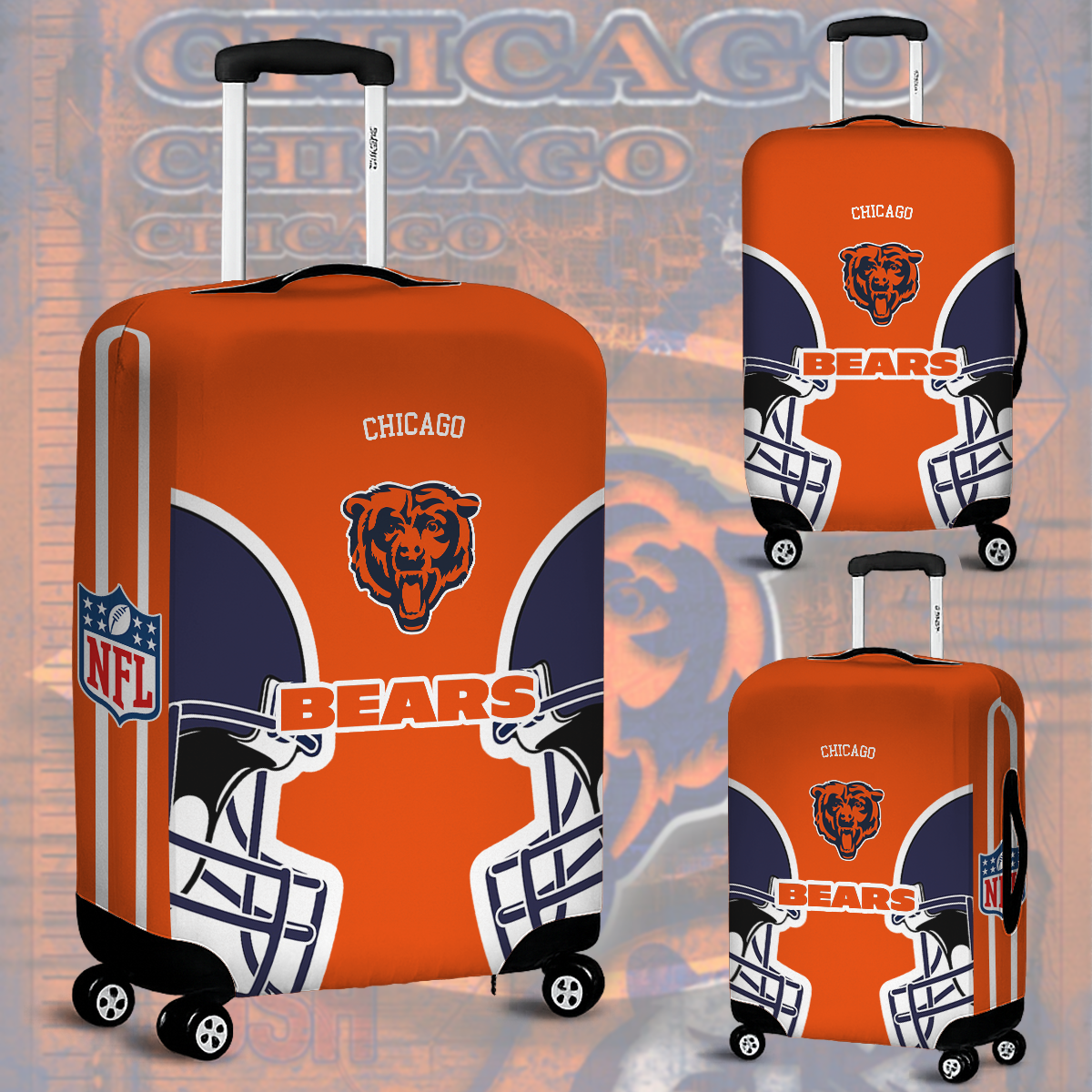 CHI NFL V2 Luggage Cover Suitcase Protector DDT NTL