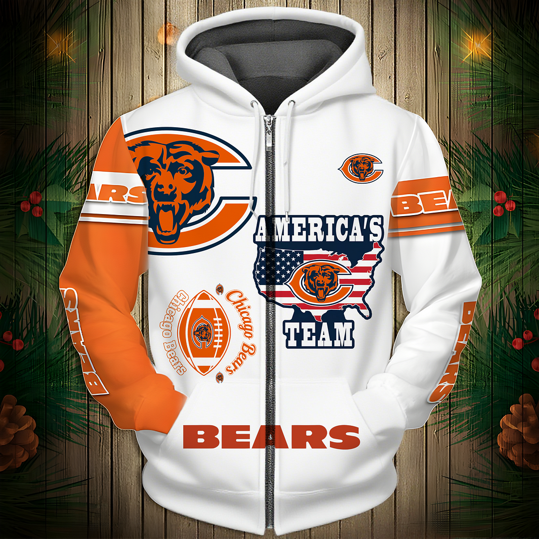 CHI Premium NFL V3 3D Graphic Hoodie DDT NTL