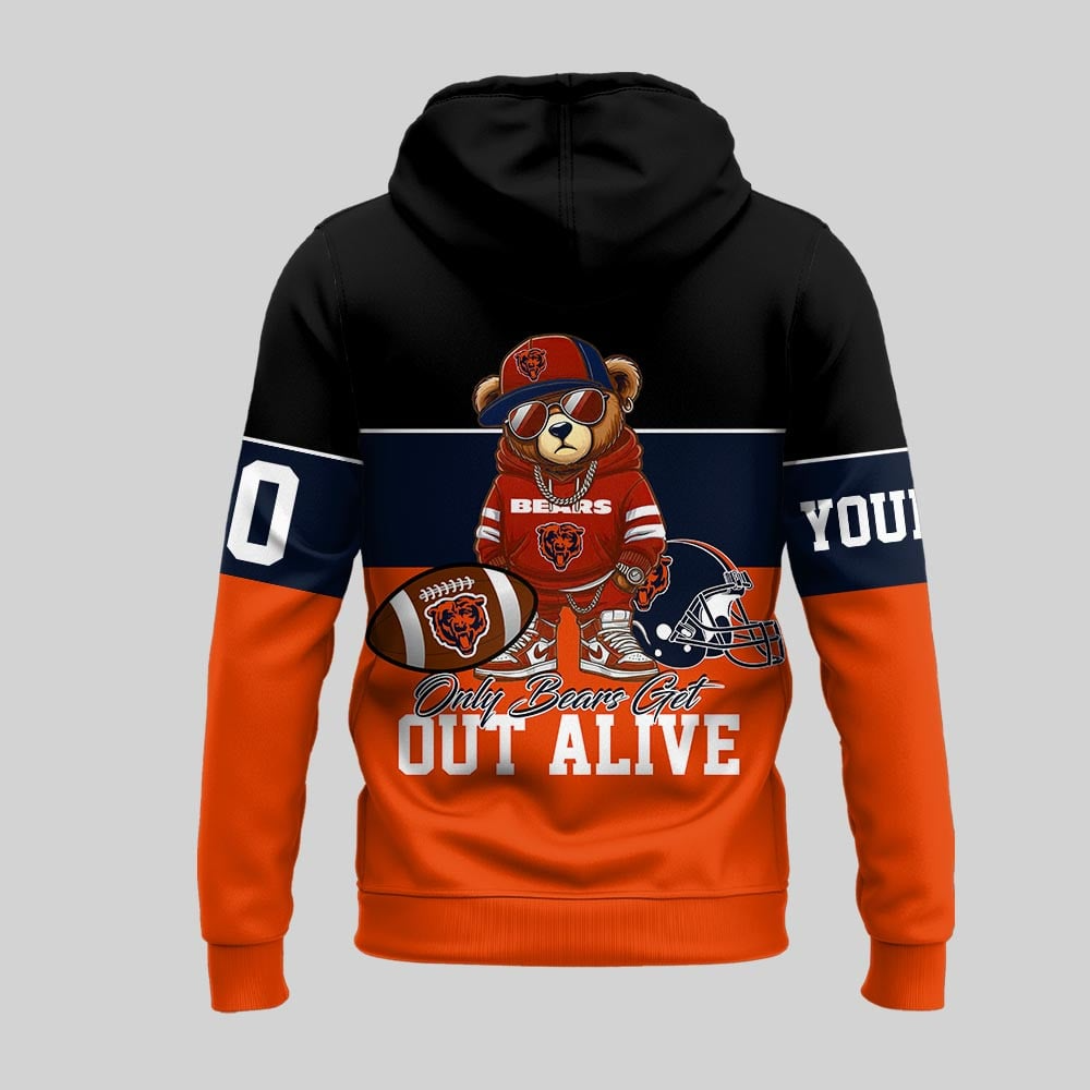 CHI Premium NFL Customizable Teddy Bear Hoodie DDT HLPHUONG
