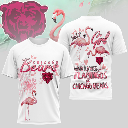 CHI Premium NFL Flamingo 3D Shirt DDT NTL