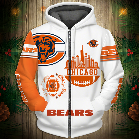 CHI Premium NFL V3 3D Graphic Hoodie DDT NTL