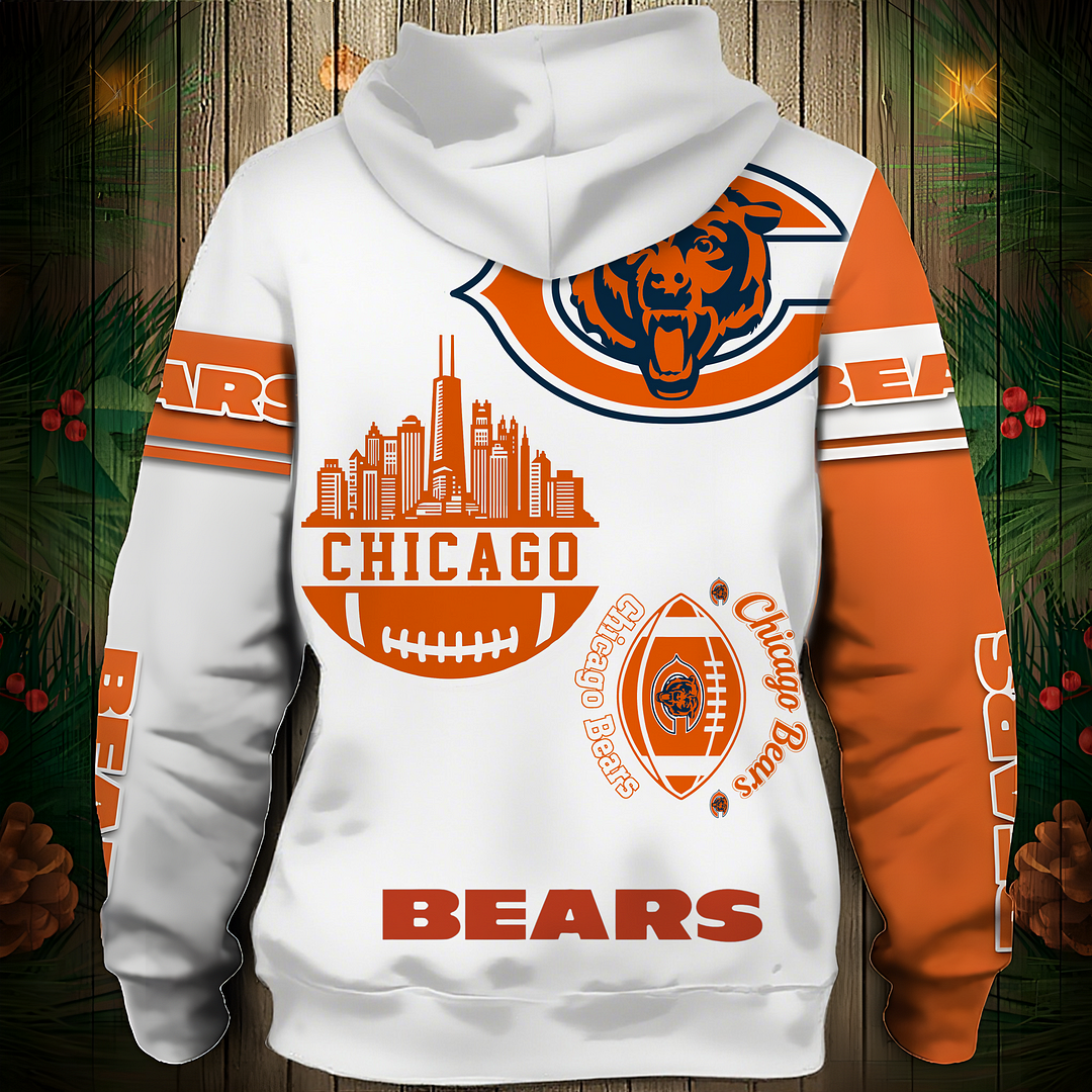 CHI Premium NFL V3 3D Graphic Hoodie DDT NTL