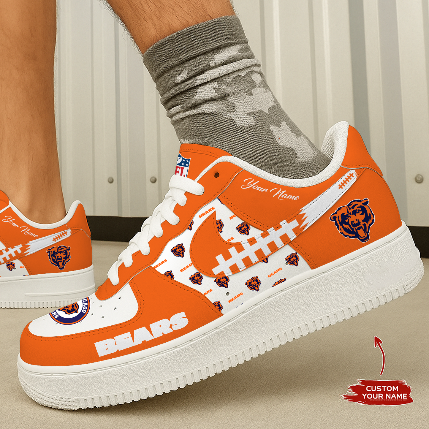 CHI x NFL Personalized AF1 Shoes DatND DVT