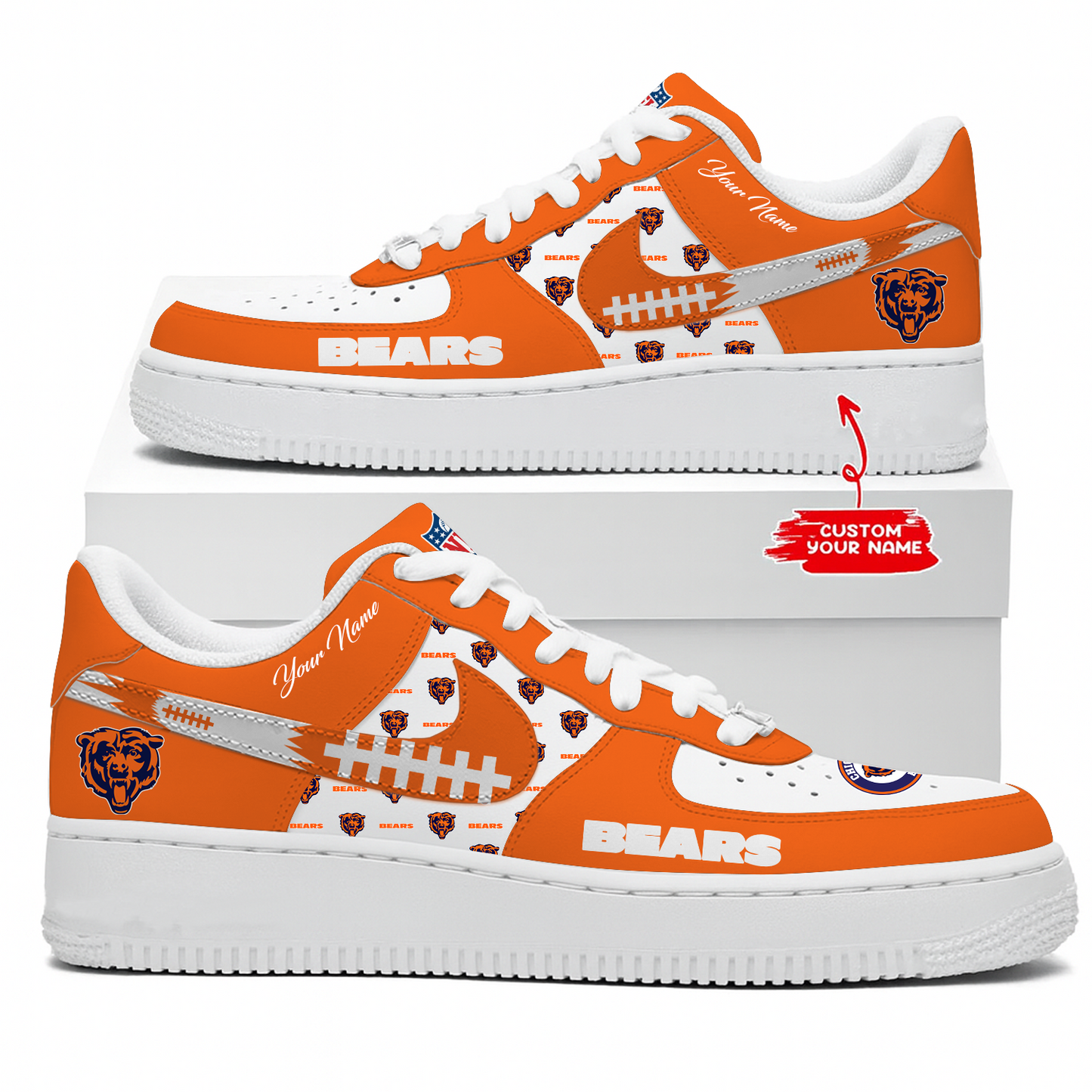 CHI x NFL Personalized AF1 Shoes DatND DVT