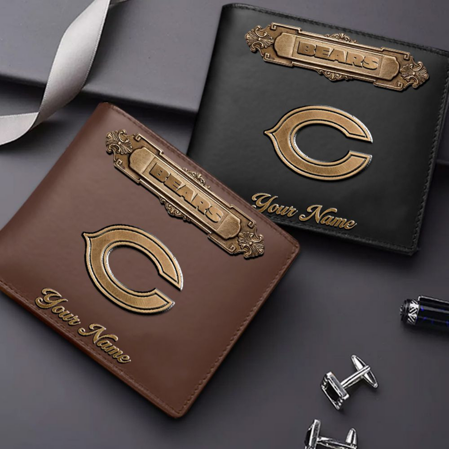 CHI x NFL Premium Leather Wallet DatND DVT