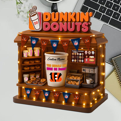CIN Acrylic Block - NFL x Dunkin Donuts Gift For Fans DDT CTND