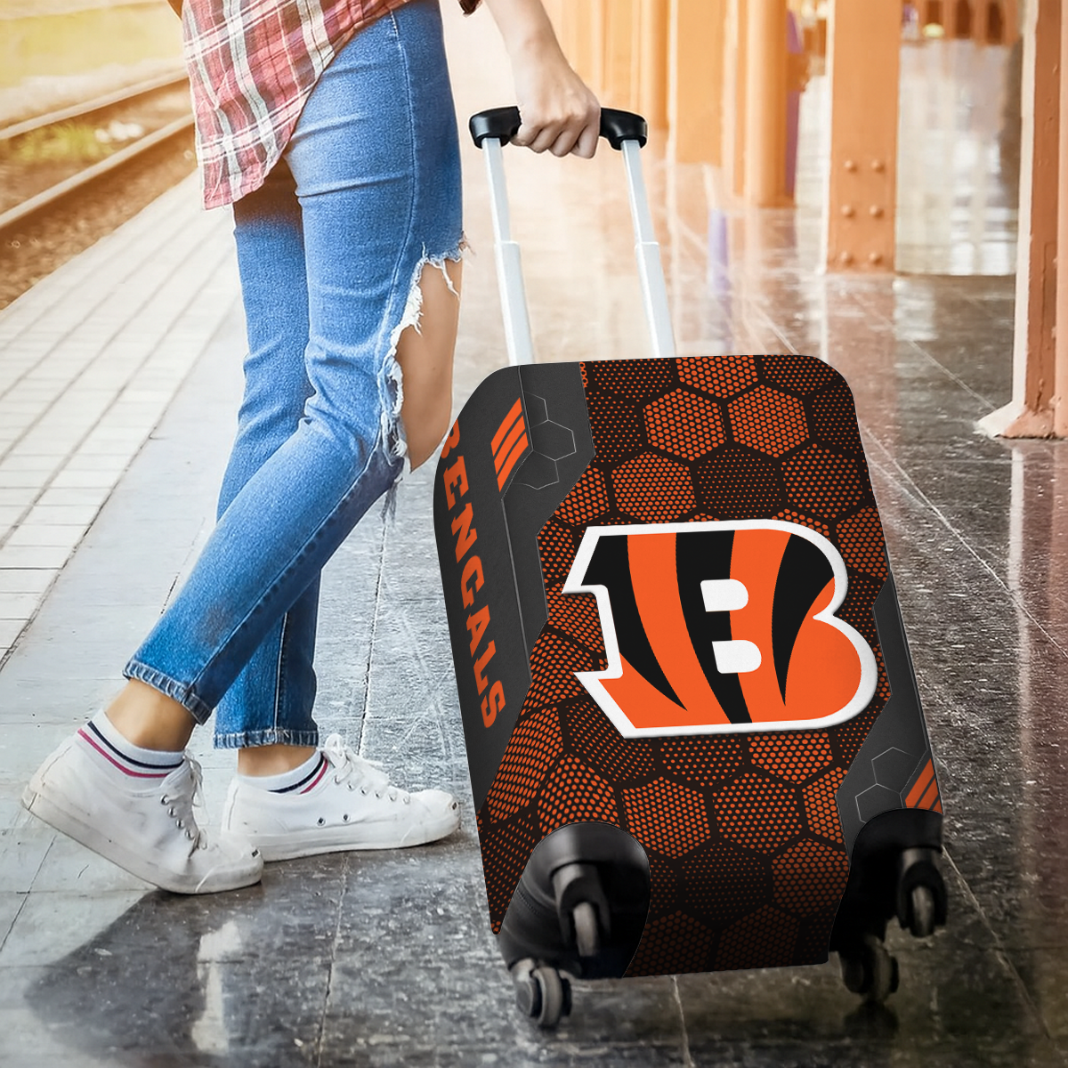 CIN NFL V3 Luggage Cover Suitcase Protector DDT NTL