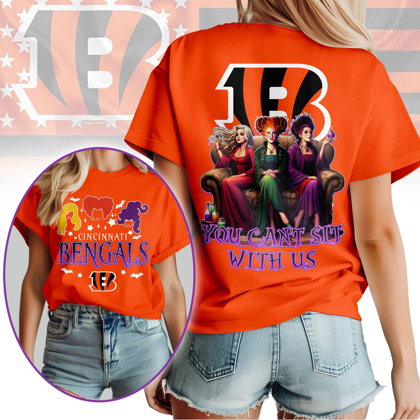 CIN Premium NFL You Can't Sit With Us 3D T-shirt DDT NTL