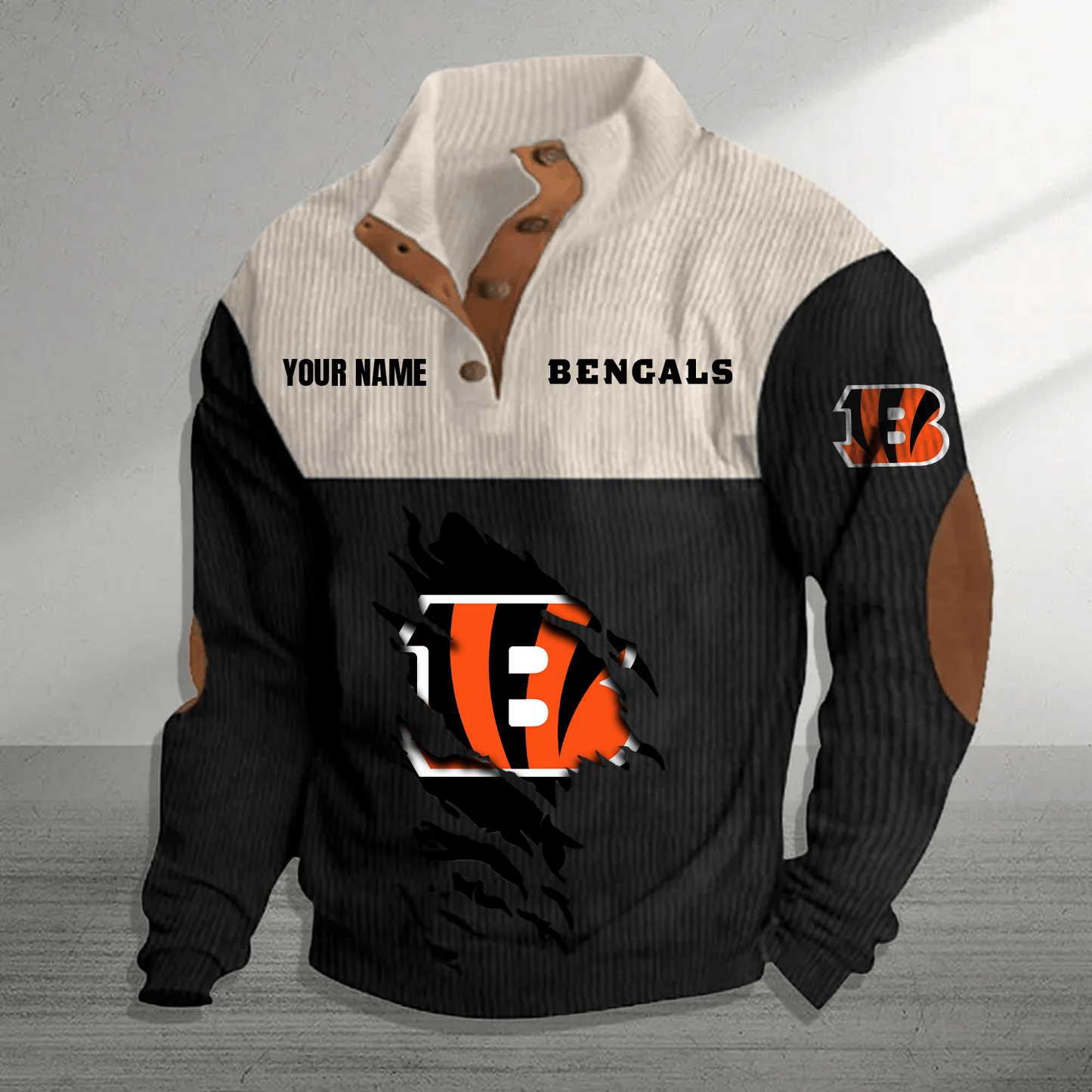 CIN x NFL Premium Personalized Game-Day Pullover DATND TANTD