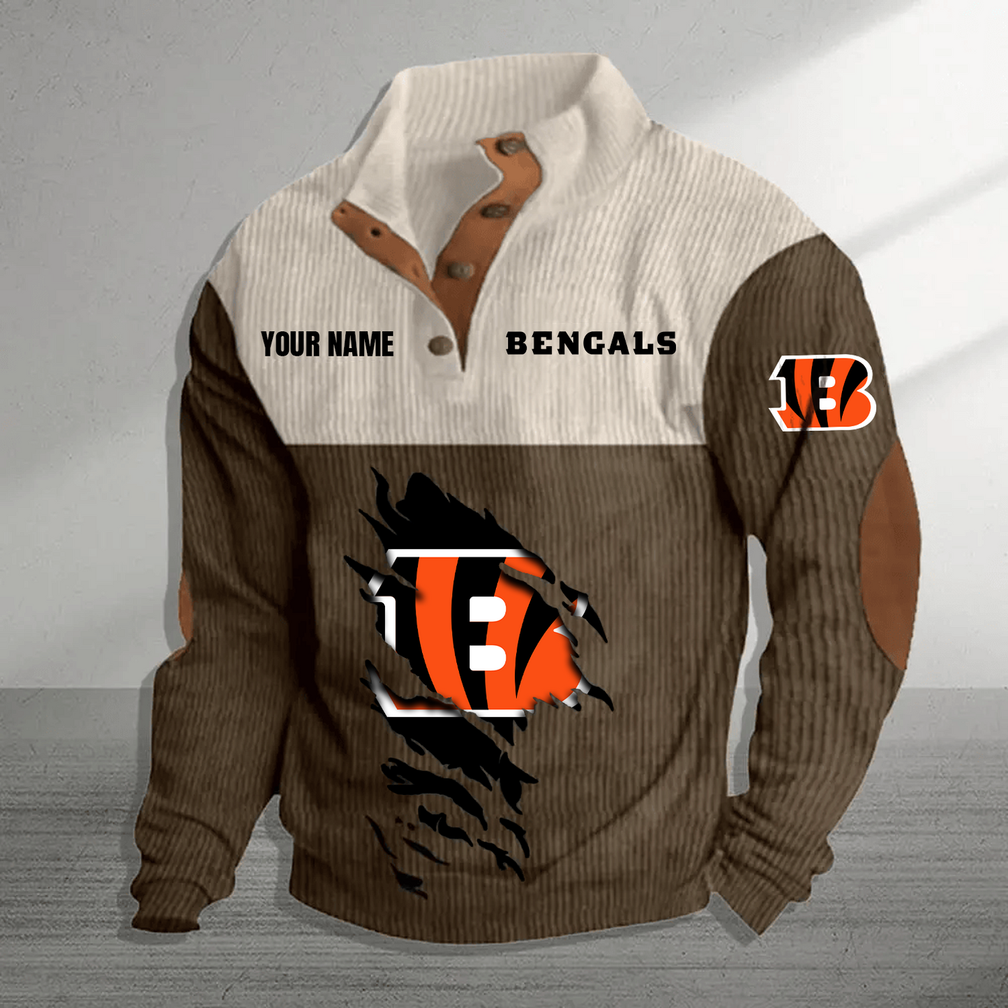 CIN x NFL Premium Personalized Game-Day Pullover DATND TANTD