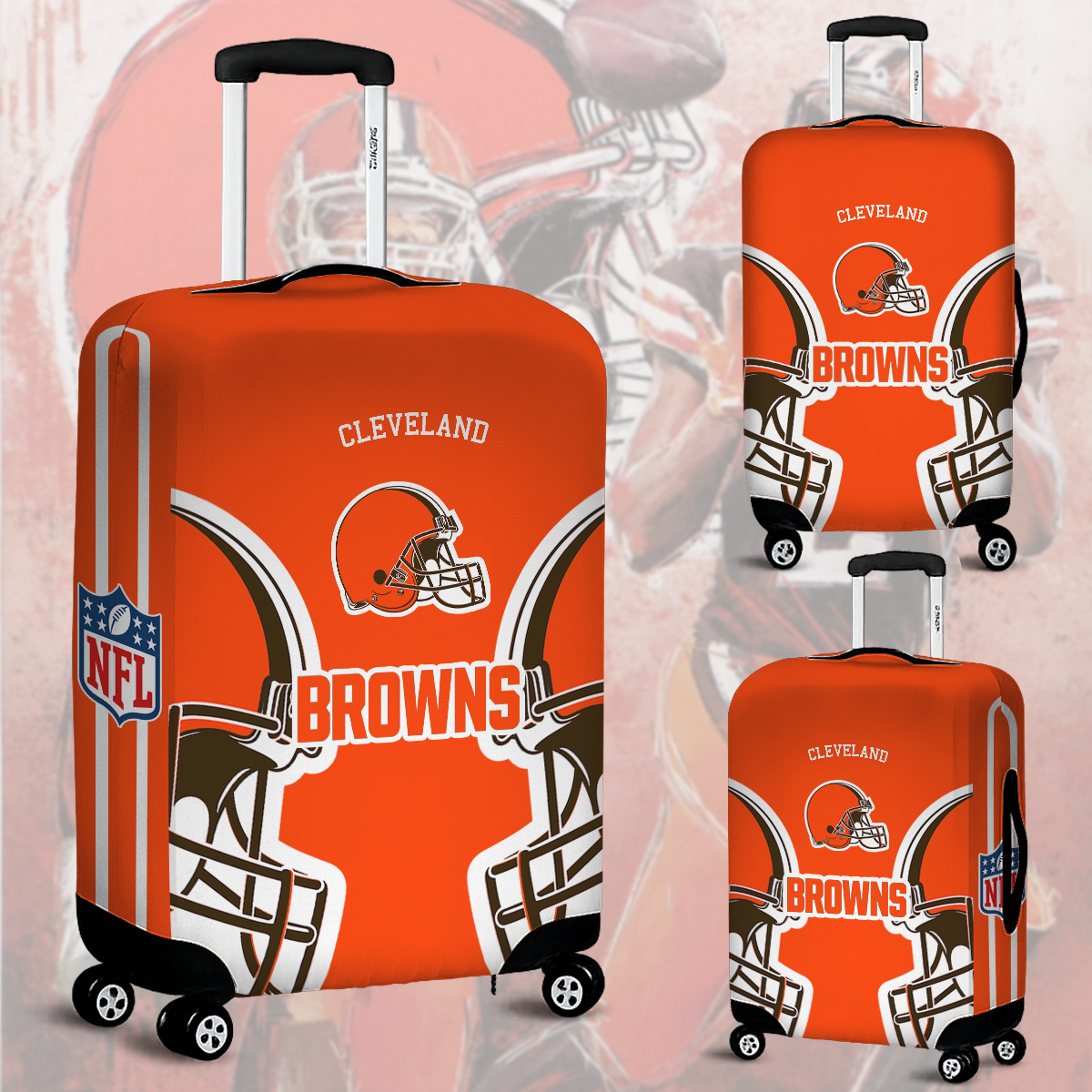CLE NFL V2 Luggage Cover Suitcase Protector DDT NTL