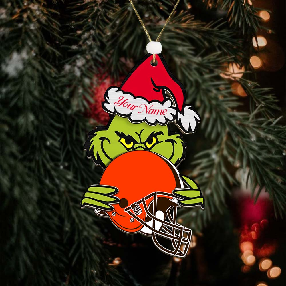 CLE NFL x Grin Christmas Ornament DDT HLP