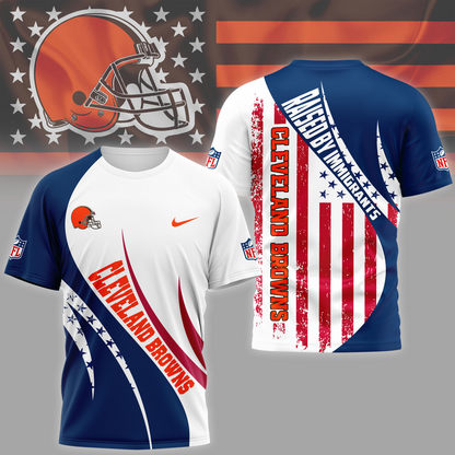 CLE Premium NFL Raised By Immigrants 3D Shirt DDT NTL