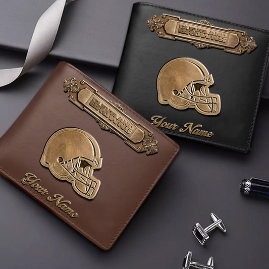 CLE x NFL Premium Leather Wallet DatND DVT
