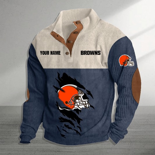 CLE x NFL Premium Personalized Game-Day Pullover DATND TANTD