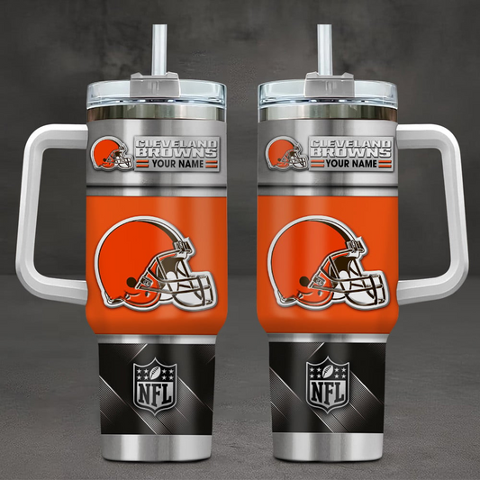 CLE x NFL Stainless Steel Tumbler With Handle DDT HLPHUONG