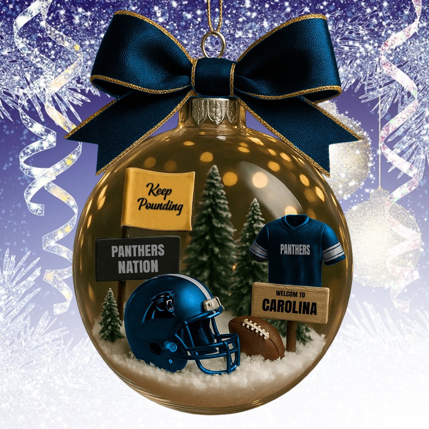CP  NFL Acrylic Ball Ornament - Best Gift For Fans DDT CTND