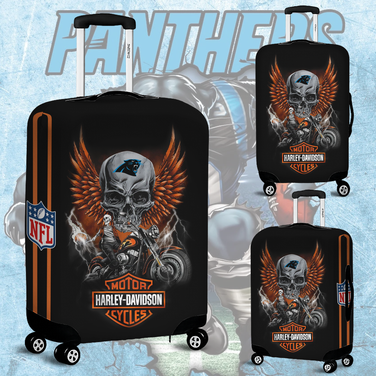 CP NFL x Motorcycle Luggage Cover Suitcase Protector DDT CTND