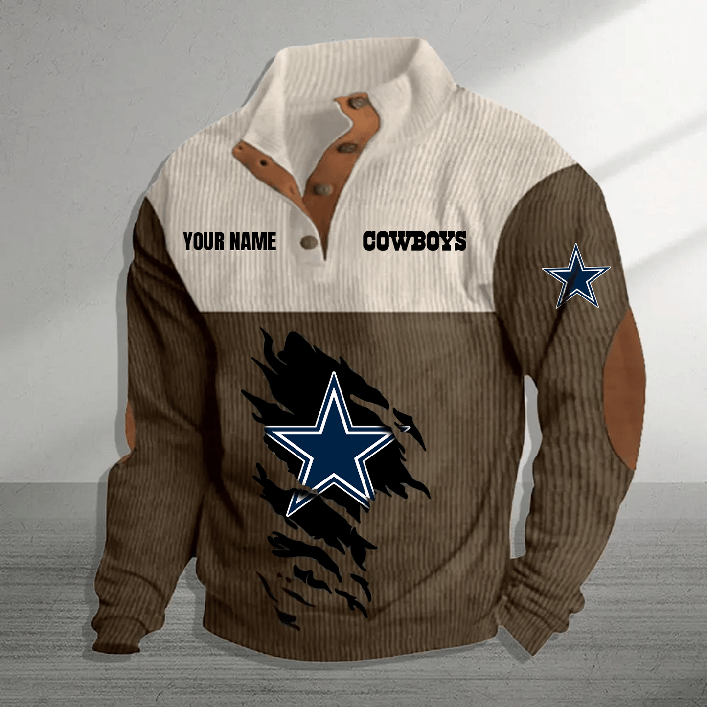 DAL x NFL Premium Personalized Game-Day Pullover DATND TANTD